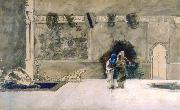 Maria Fortuny i Marsal Arabi nel cortile oil on canvas